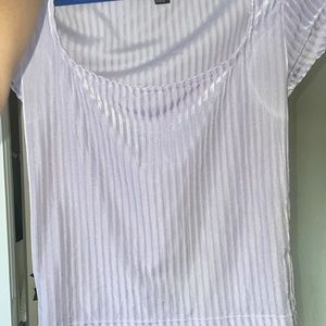 Lavender see-through purple top